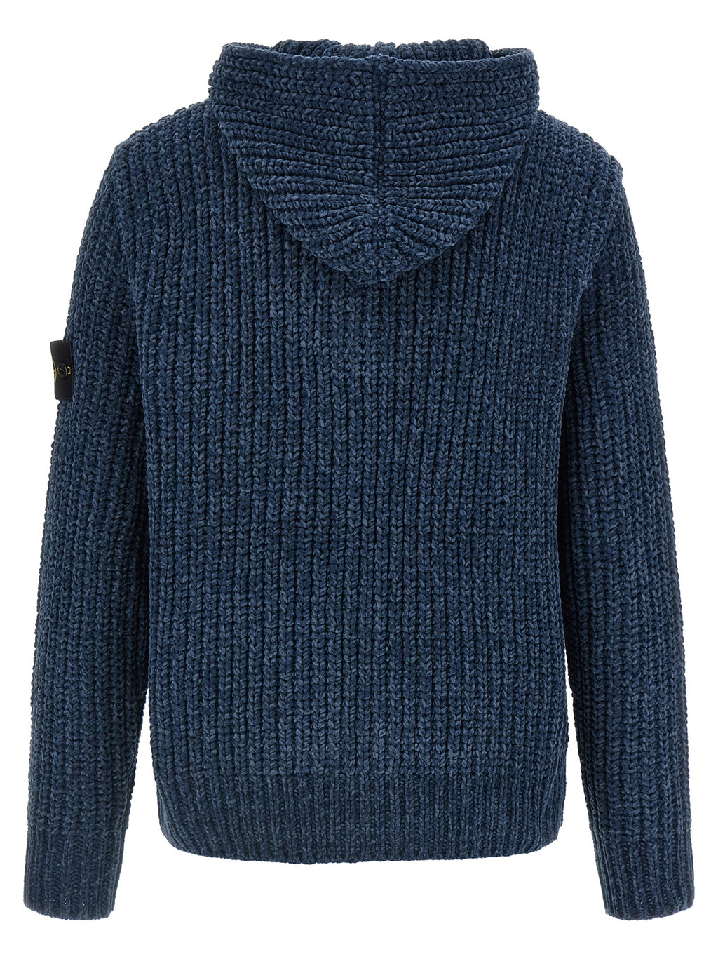 Stone Island Blaue Baumwollstrickjacke