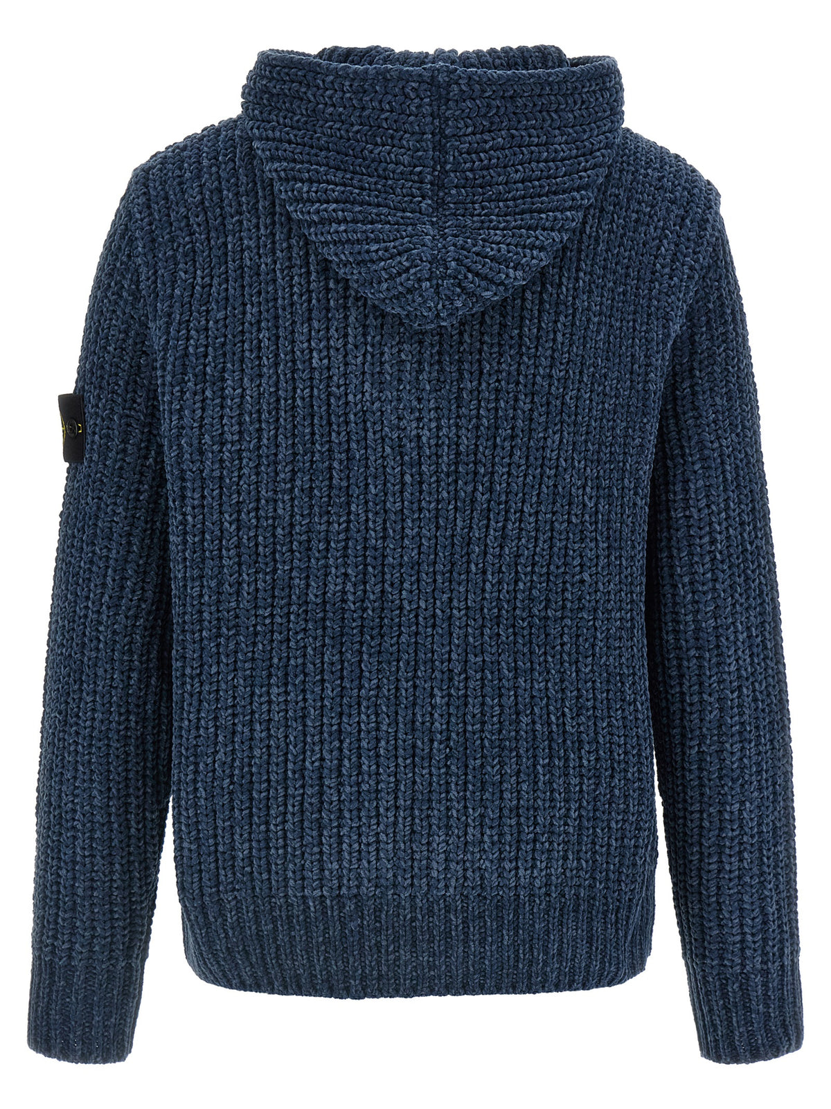 Stone Island Blaue Baumwollstrickjacke