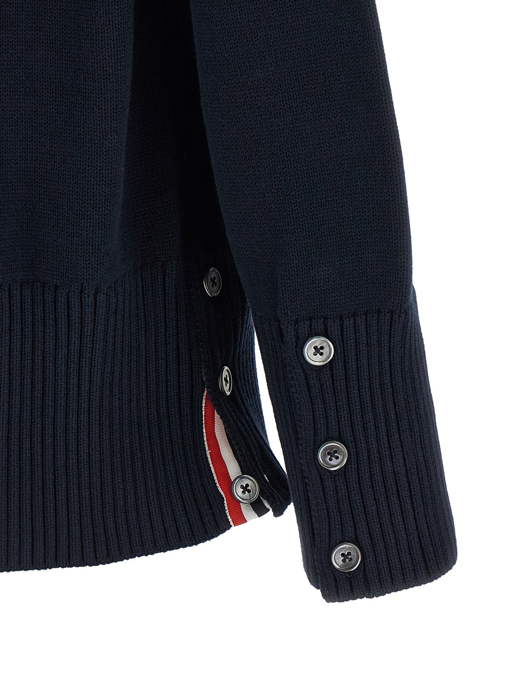 Thom Browne Blauer Strickjacke aus Baumwolle