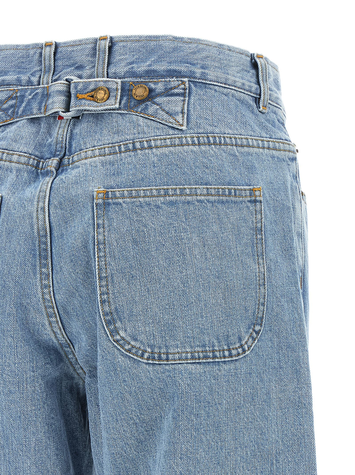 Thom Browne Blaue Baumwoll-Jeans mit geradem Bein