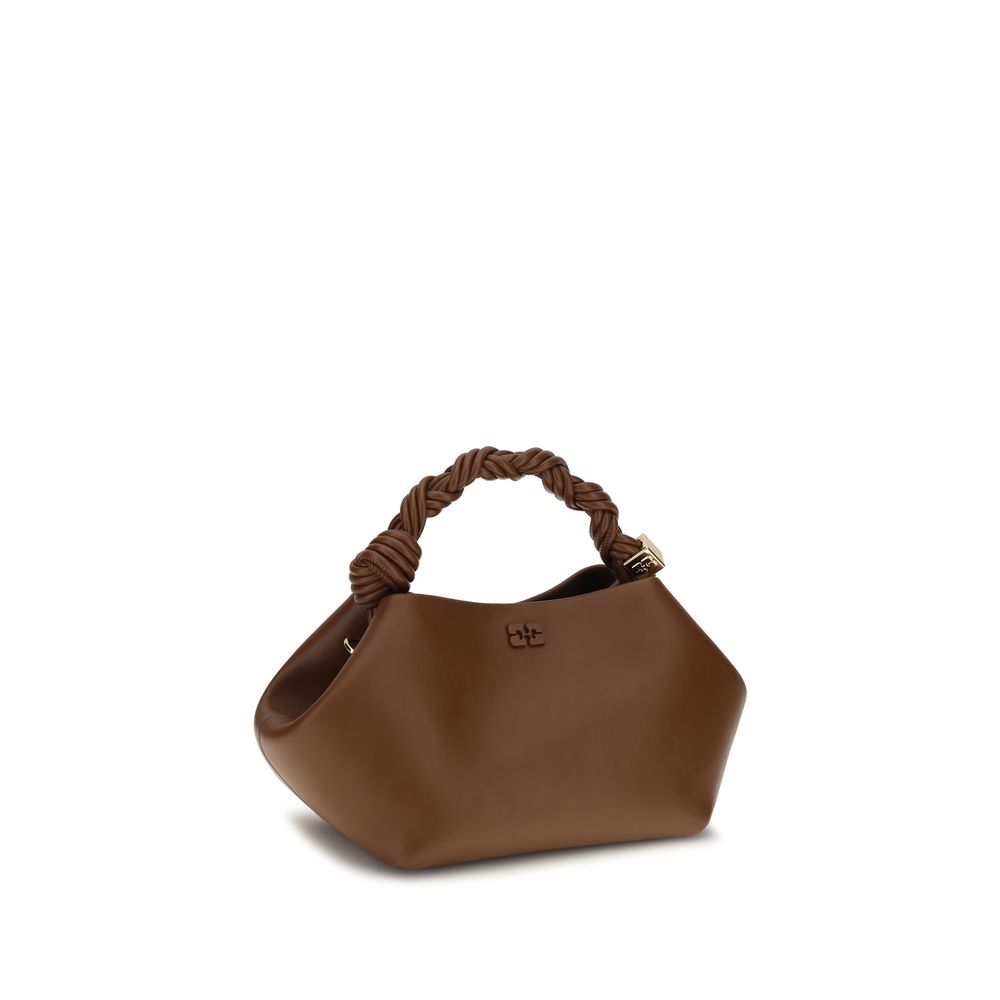 Ganni Braune Handtasche aus recyceltem Leder