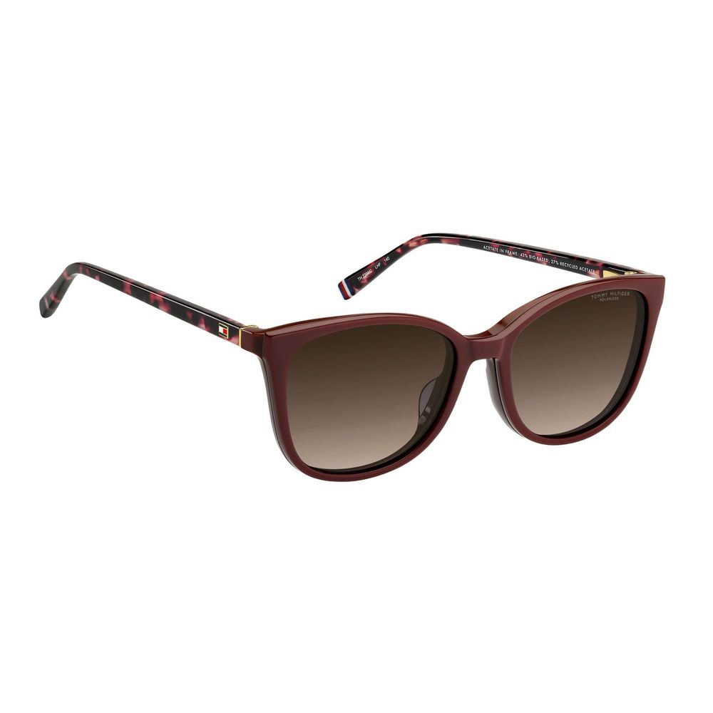 Tommy Hilfiger Bordeauxrote Azetatbrille (Gestell)