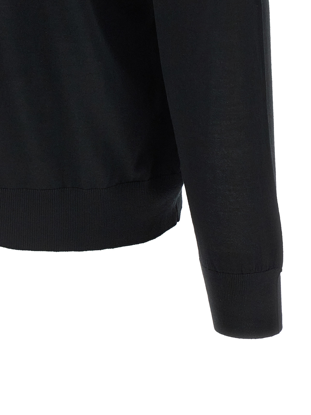 Kiton Cardigan aus schwarzer Wolle