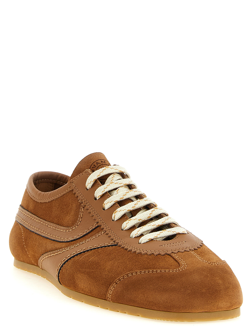 Dries Van Noten Beige Kalbsleder Low-Top Sneakers