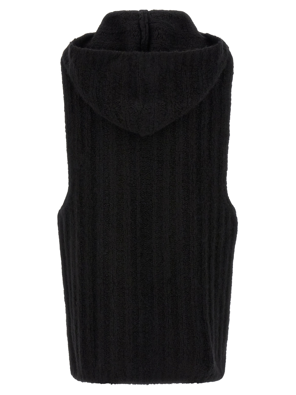 Rick Owens Schwarzer Kaschmir-Pullover ohne Ärmel