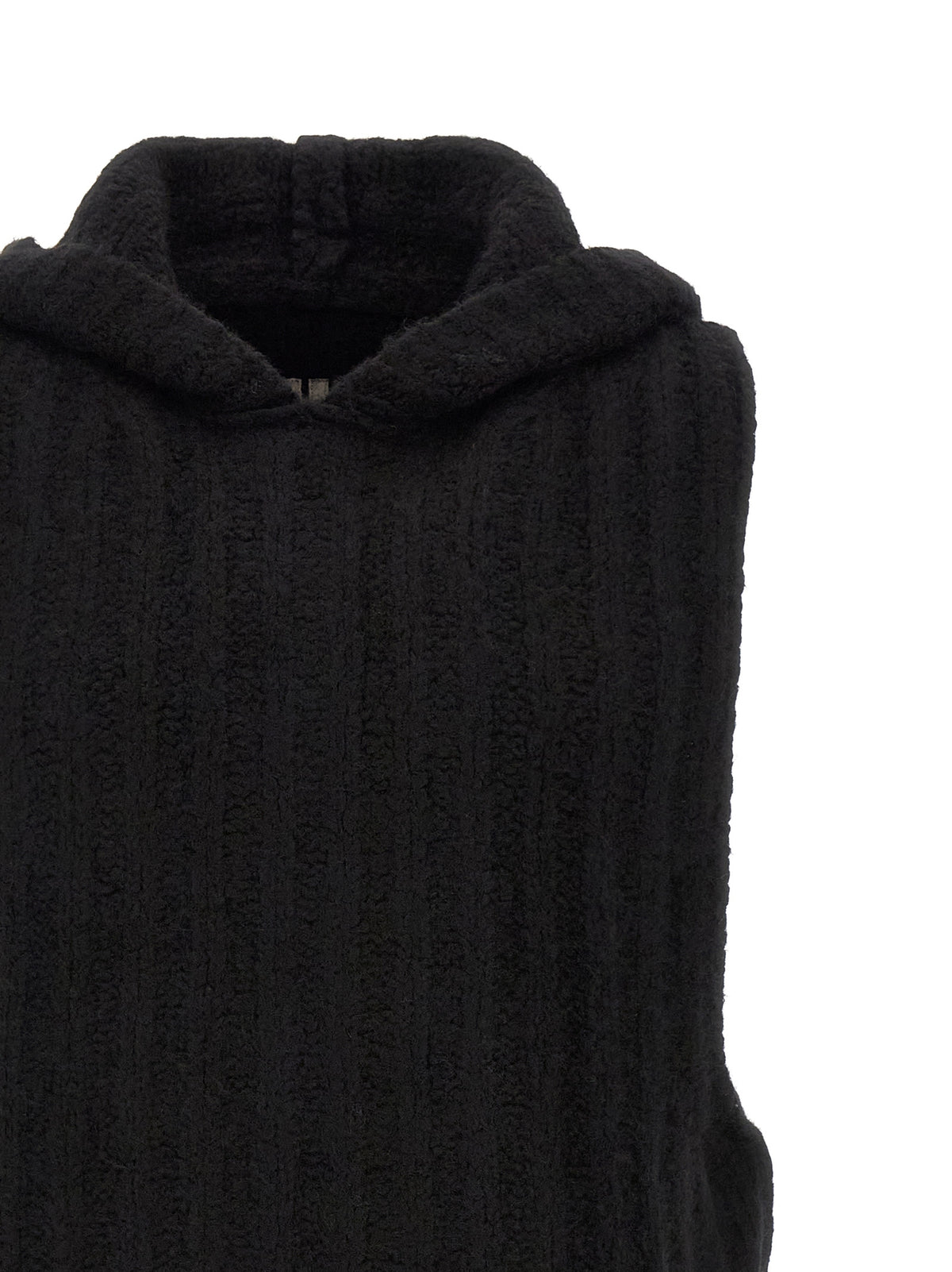 Rick Owens Schwarzer Kaschmir-Pullover ohne Ärmel