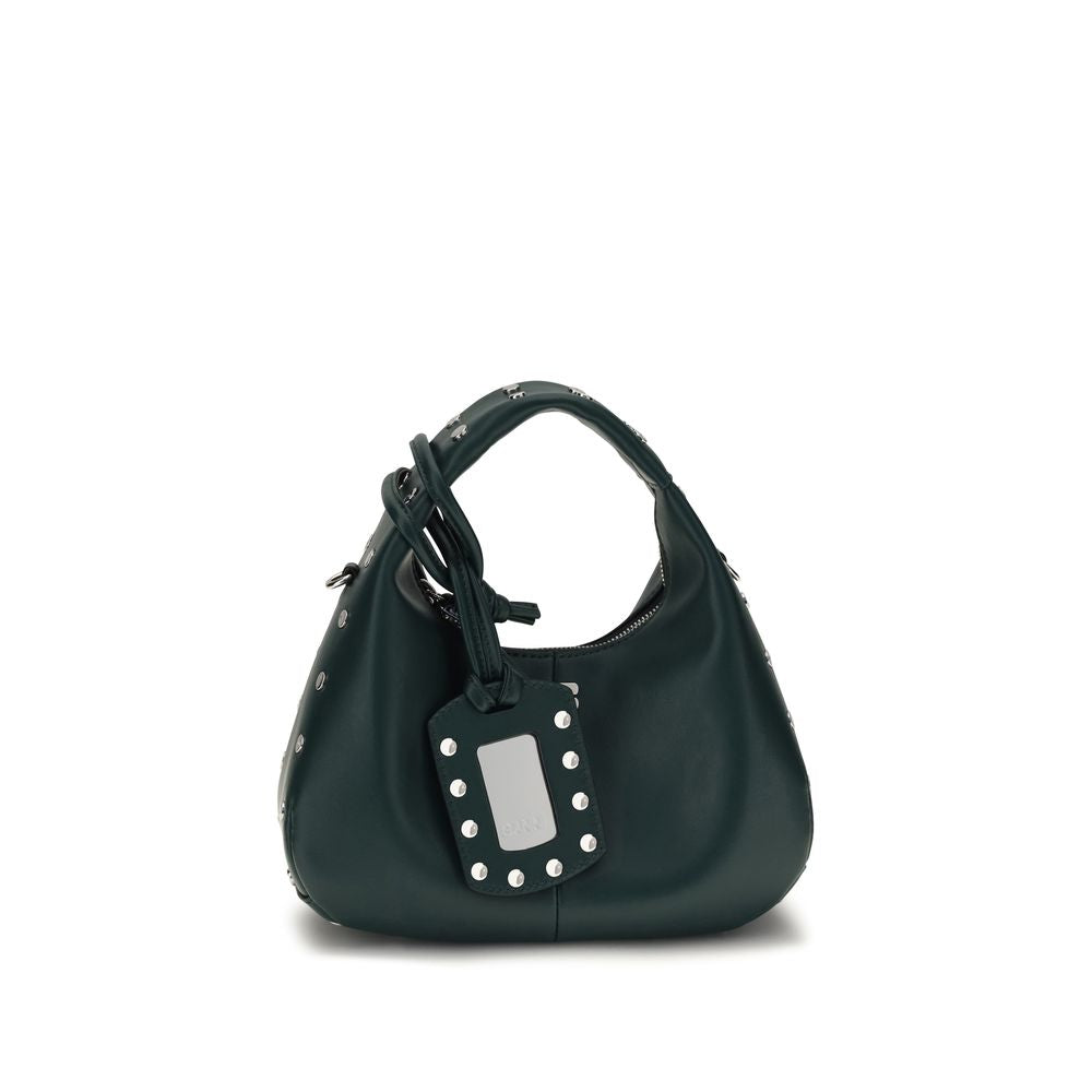 Ganni Bicolor Handtasche aus recyceltem Leder
