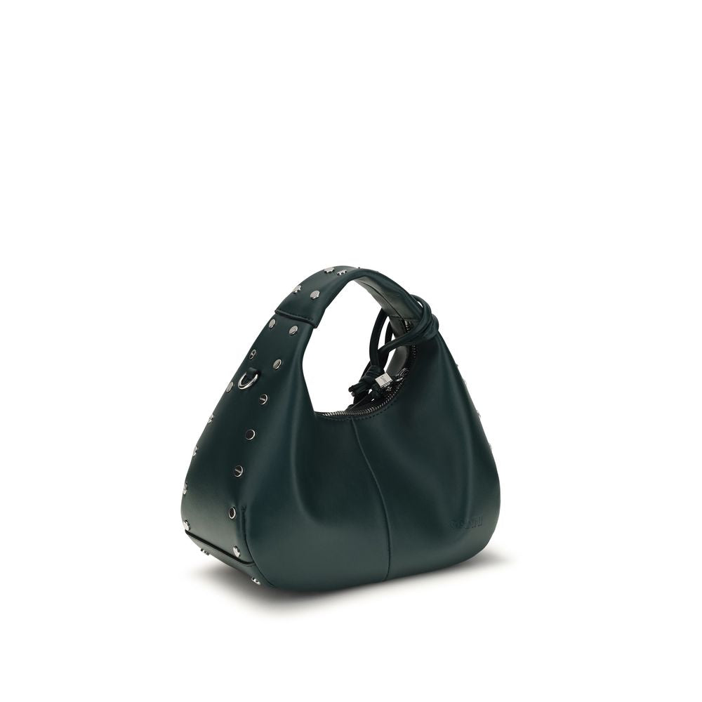 Ganni Bicolor Handtasche aus recyceltem Leder