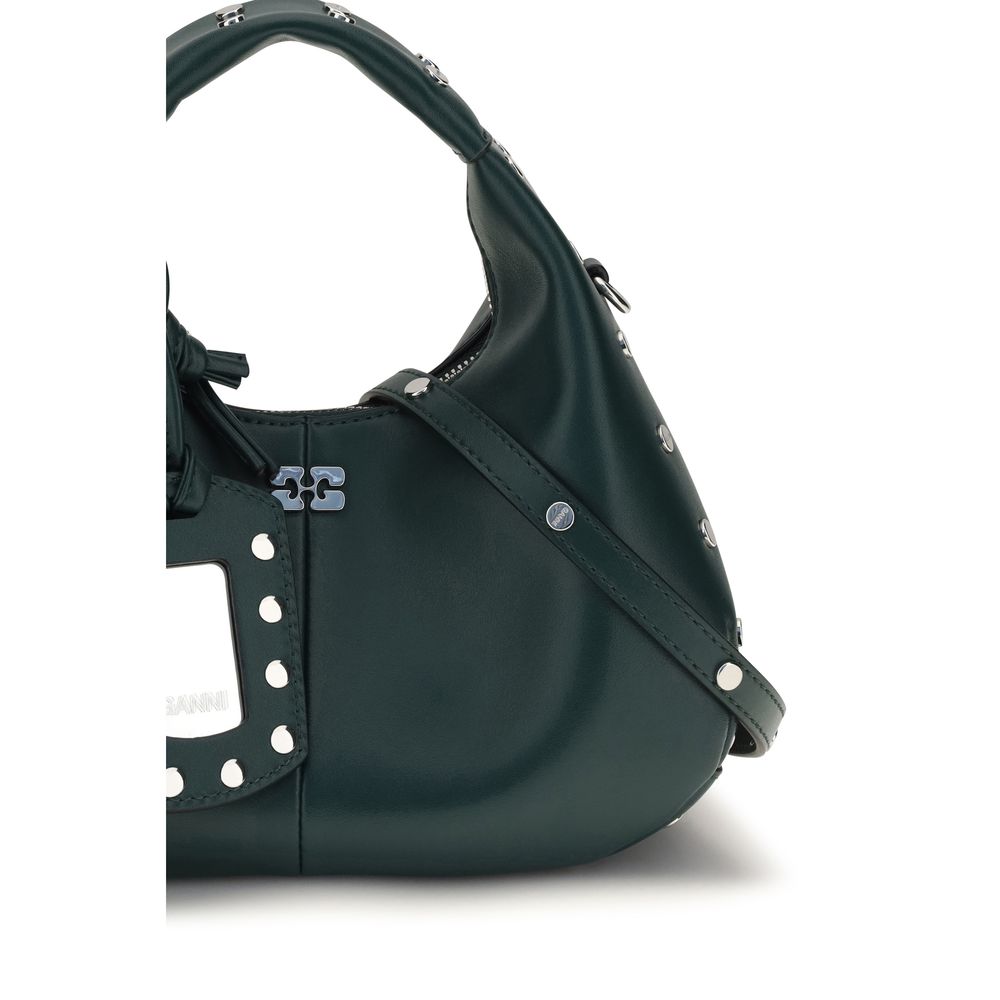 Ganni Bicolor Handtasche aus recyceltem Leder