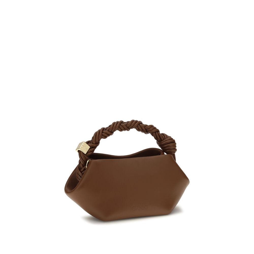 Ganni Brown Recycled Leather Handbag