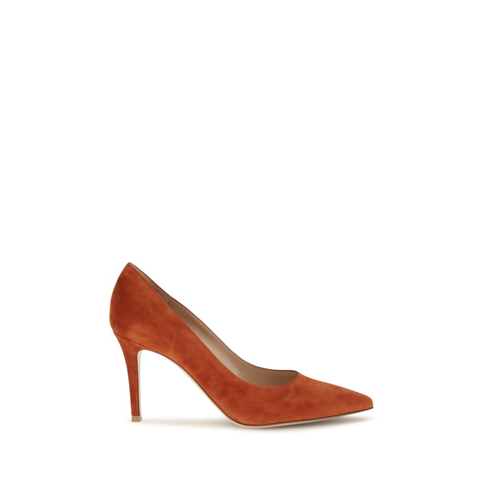 Gianvito Rossi Rote Kalbsleder Bos Taurus Pumps mit hohem Absatz