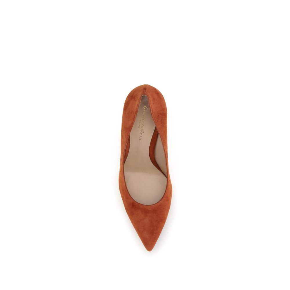 Gianvito Rossi Rote Kalbsleder Bos Taurus Pumps mit hohem Absatz