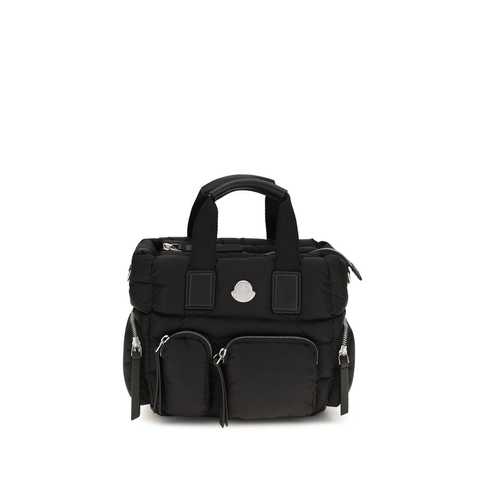 Moncler Schwarze Nylon Handtasche