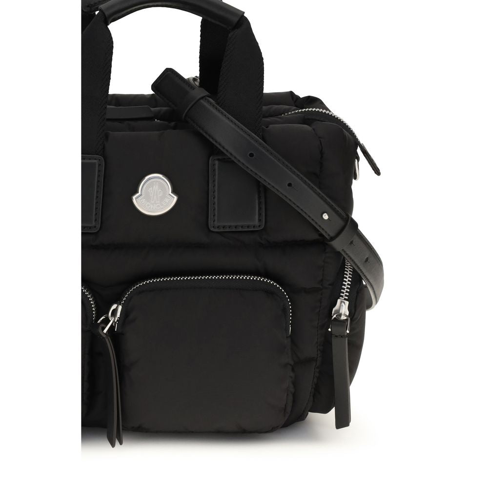 Moncler Schwarze Nylon Handtasche