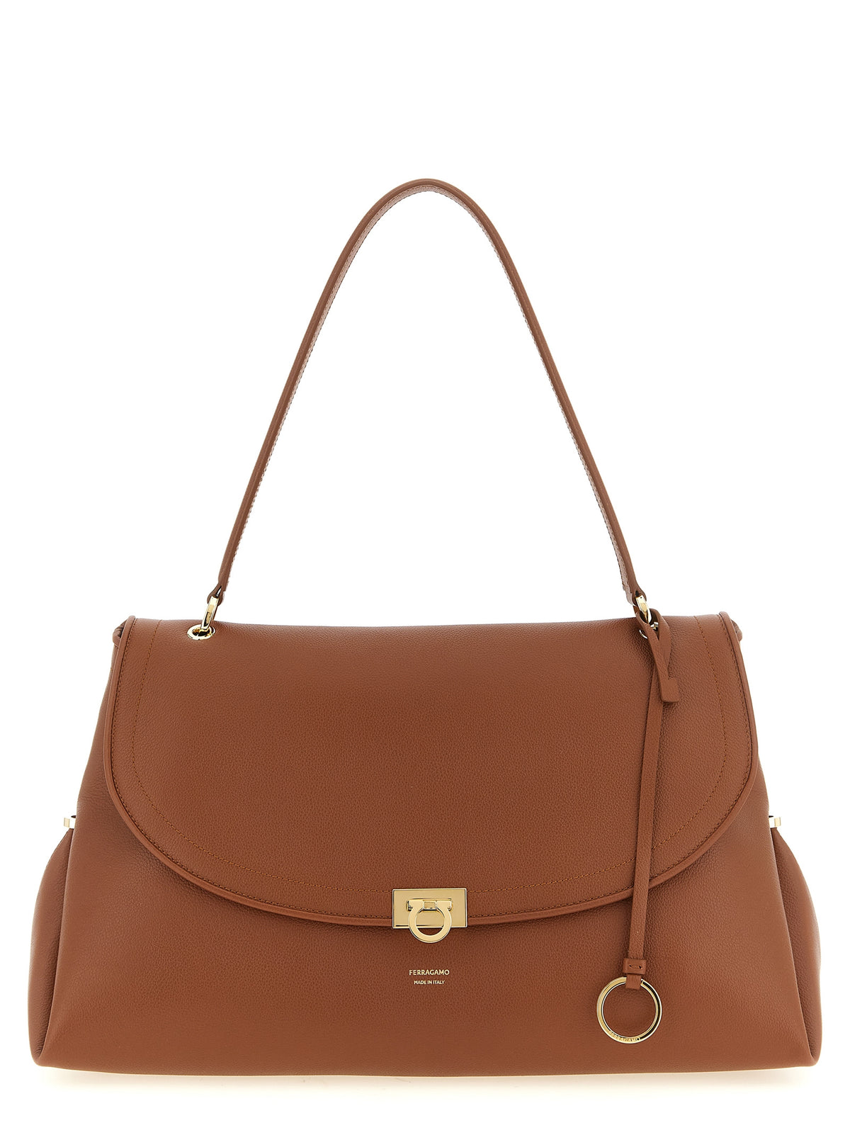 Ferragamo Umhängetasche aus braunem Kalbsleder