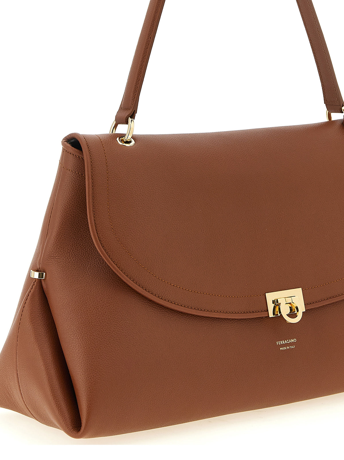 Ferragamo Umhängetasche aus braunem Kalbsleder