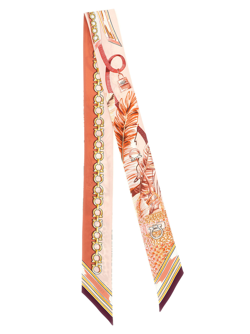Ferragamo Foulard aus mehrfarbiger Seide