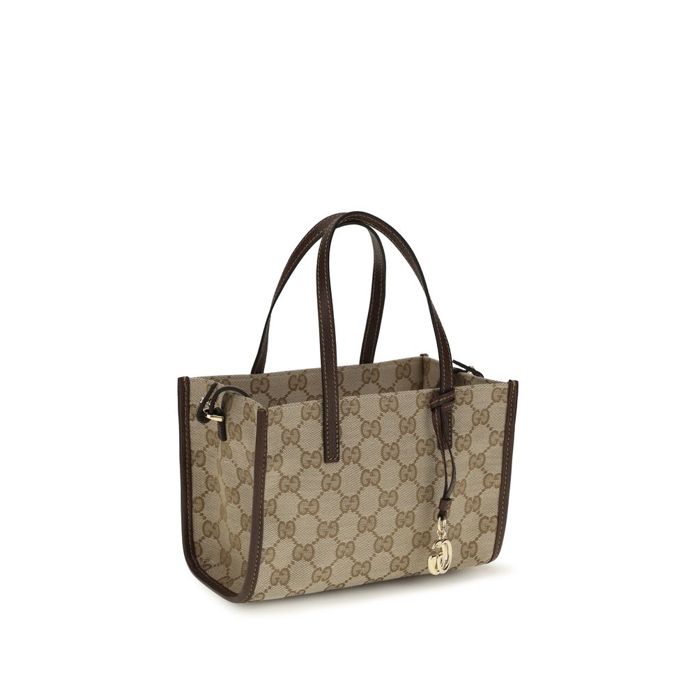 Gucci Schultertasche aus beiger Baumwolle