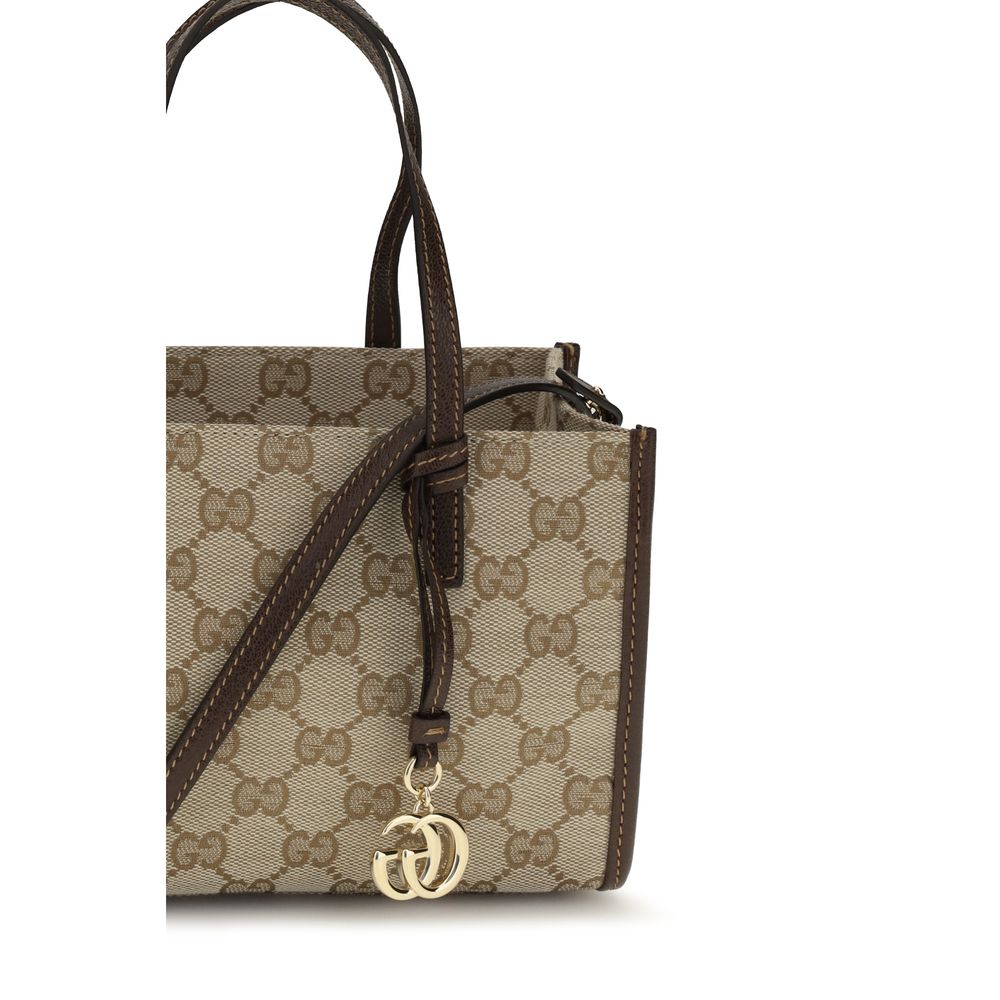 Gucci Schultertasche aus beiger Baumwolle