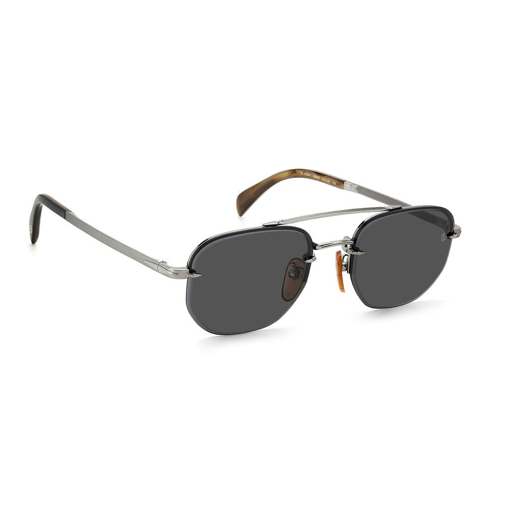 David Beckham Sonnenbrille mit silbernem Metallrahmen