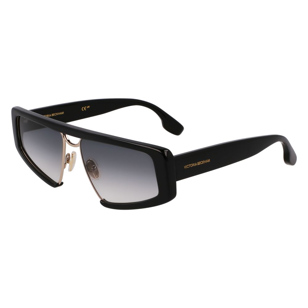 Victoria Beckham Sonnenbrille aus schwarzem Metall und Kunststoff