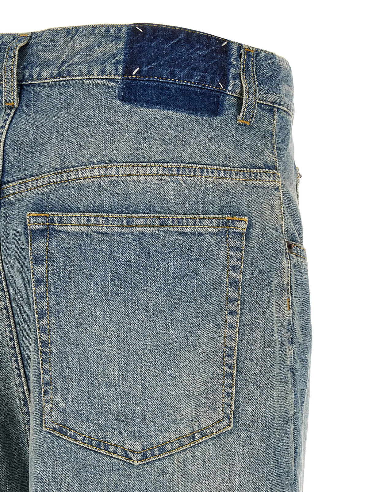Maison Margiela Blaue Straight-Leg Jeans aus Baumwolle