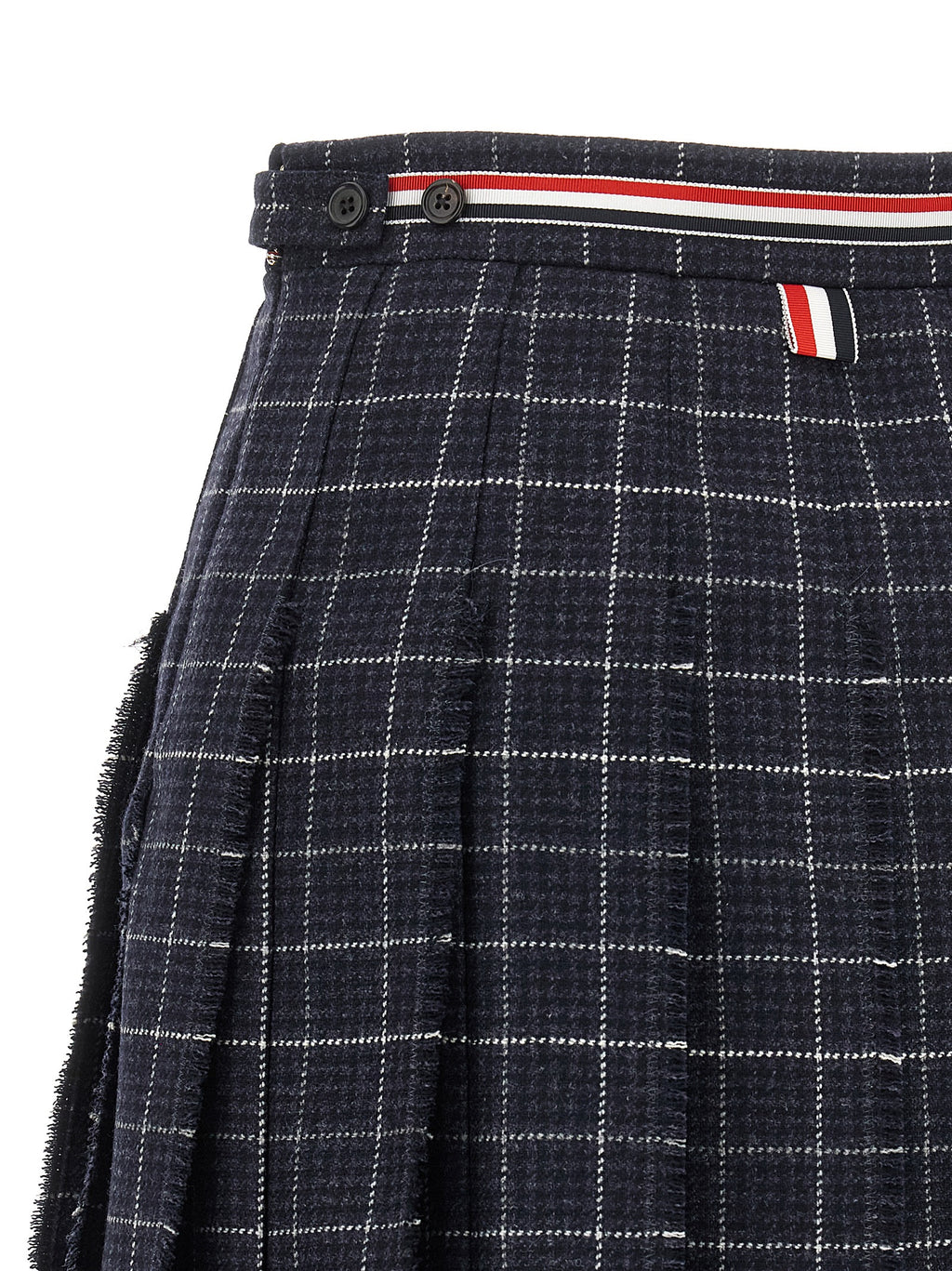 Thom Browne Blauer Langer Rock aus Wolle