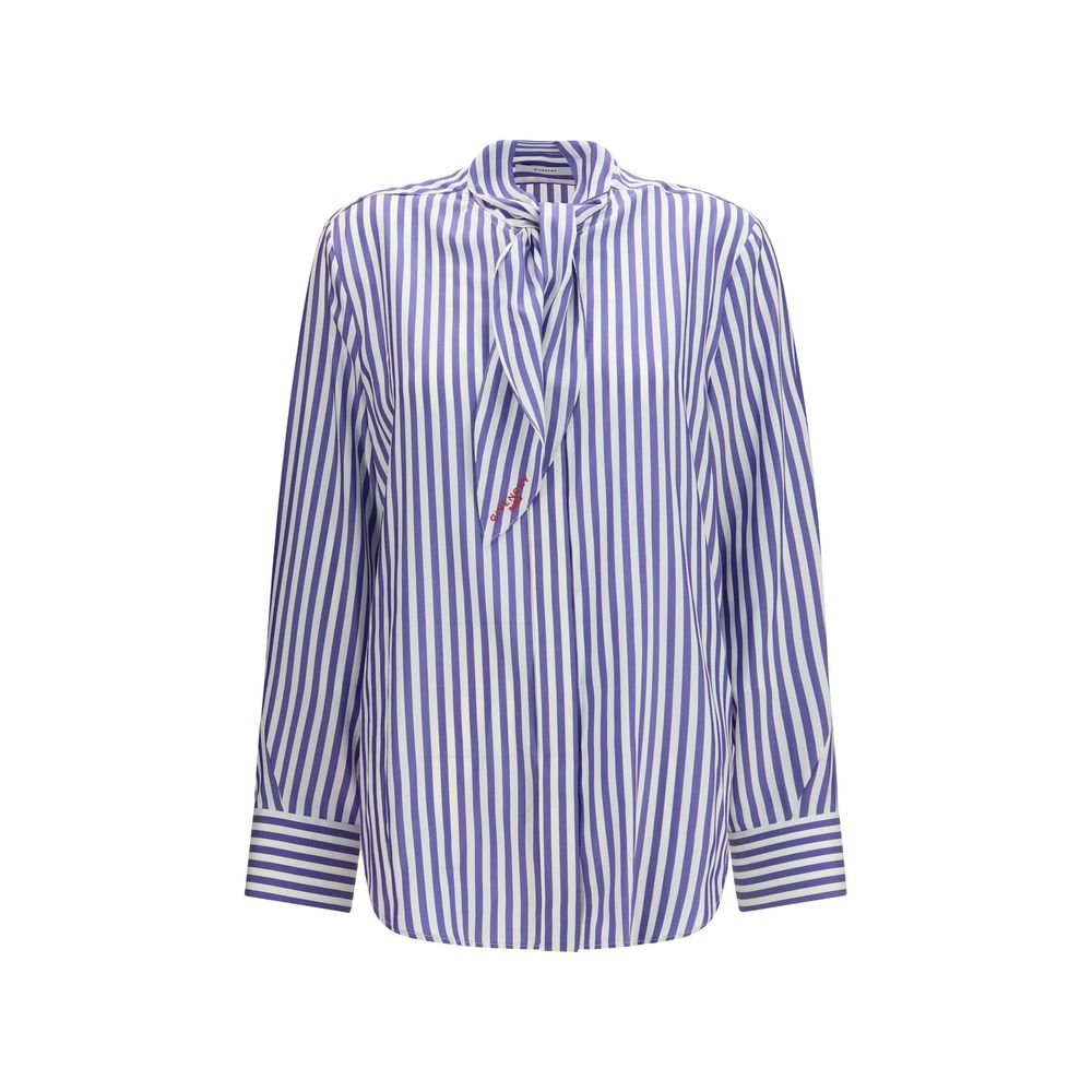 Givenchy Blaues Seidenhemd mit Muster