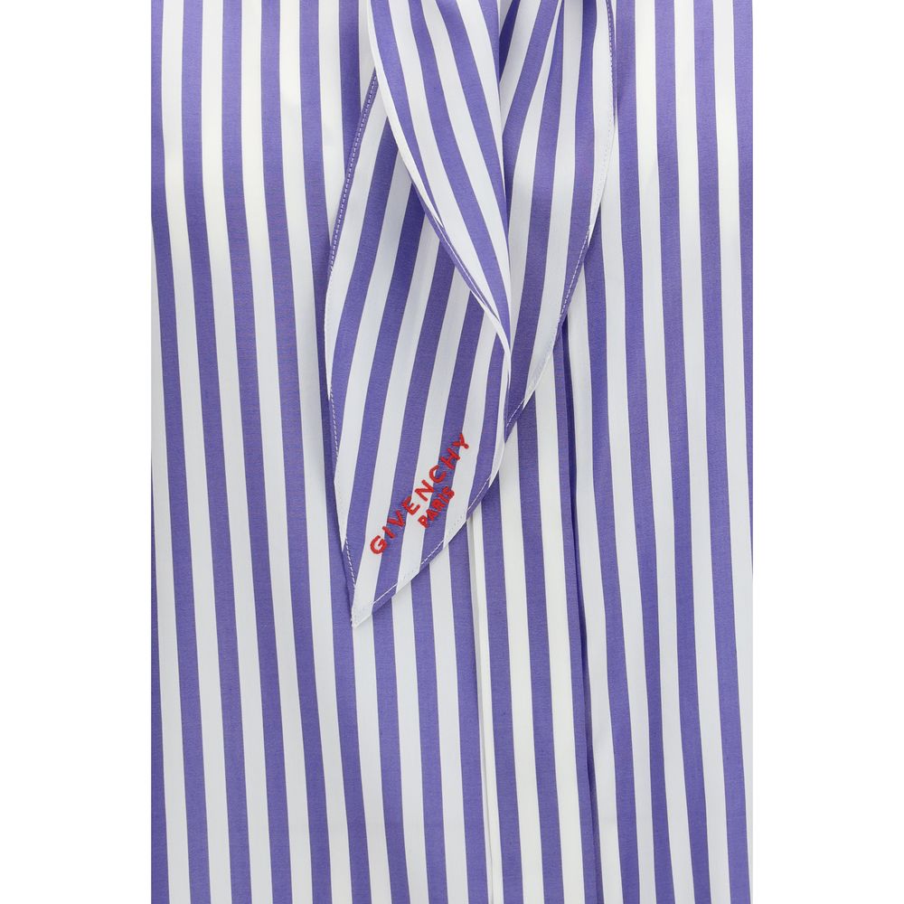Givenchy Blaues Seidenhemd mit Muster