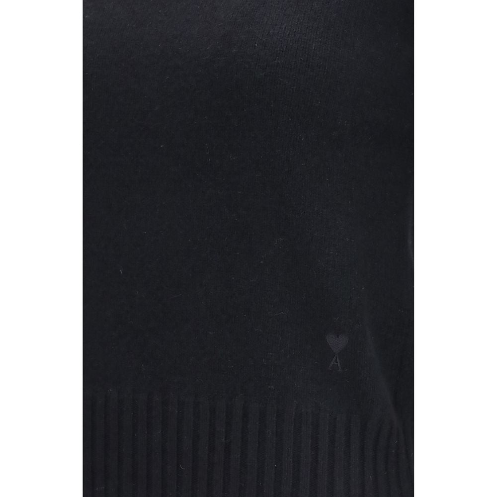 Ami Paris Schwarzer Kaschmir-Rollkragenpullover