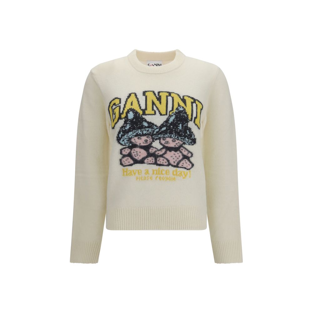 Ganni Beige Wolle Oves Aries Sweatshirt