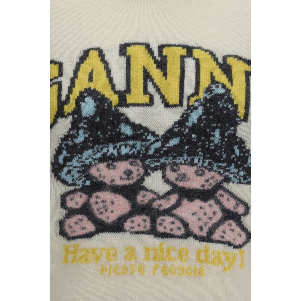 Ganni Beige Wolle Oves Aries Sweatshirt