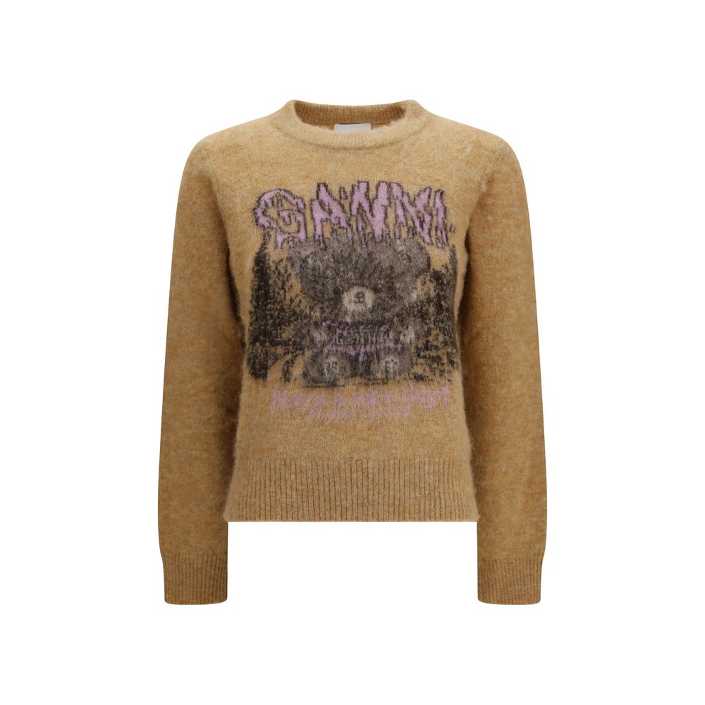 Ganni Beiges Alpaka Vicugna Pacos Sweatshirt