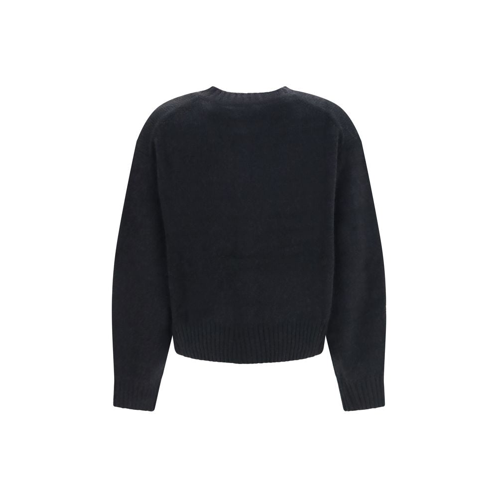 Loulou De Saison Schwarzer Strickcardigan Oves Aries