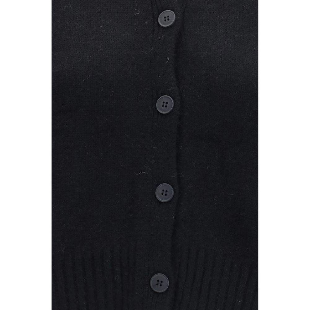 Loulou De Saison Schwarzer Strickcardigan Oves Aries