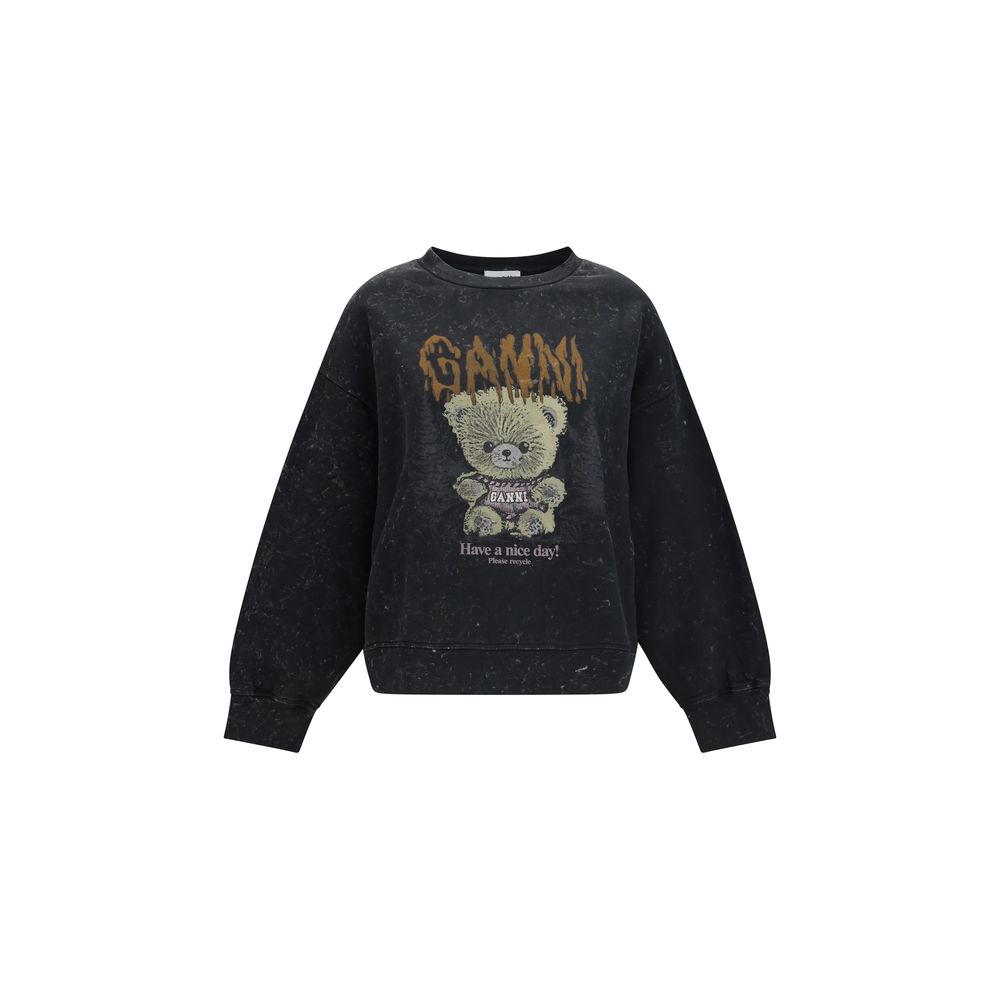 Ganni Graues Baumwoll-Sweatshirt