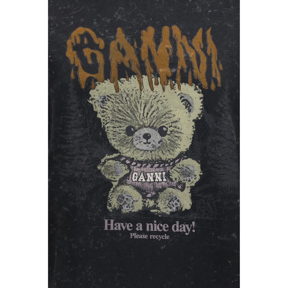 Ganni Graues Baumwoll-Sweatshirt