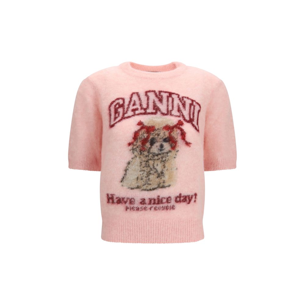 Ganni Multicolor Alpaka Vikunja Pacos T-Shirt