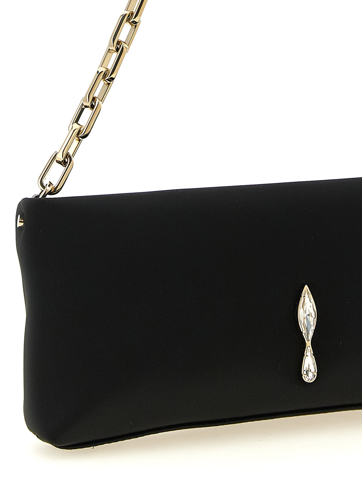 Christian Louboutin Schwarze Elastan Clutch Bag