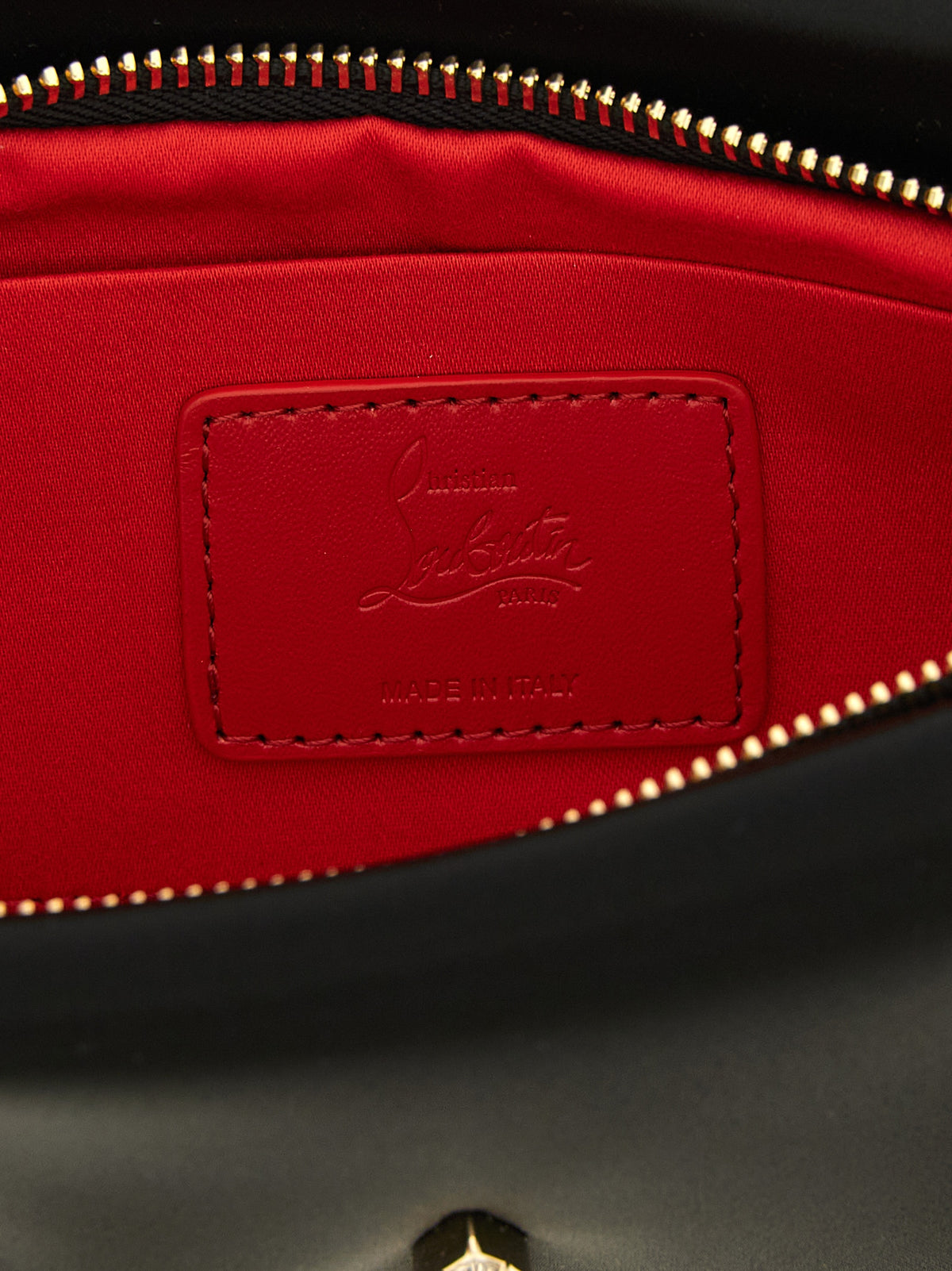 Christian Louboutin Schwarze Elastan Clutch Bag