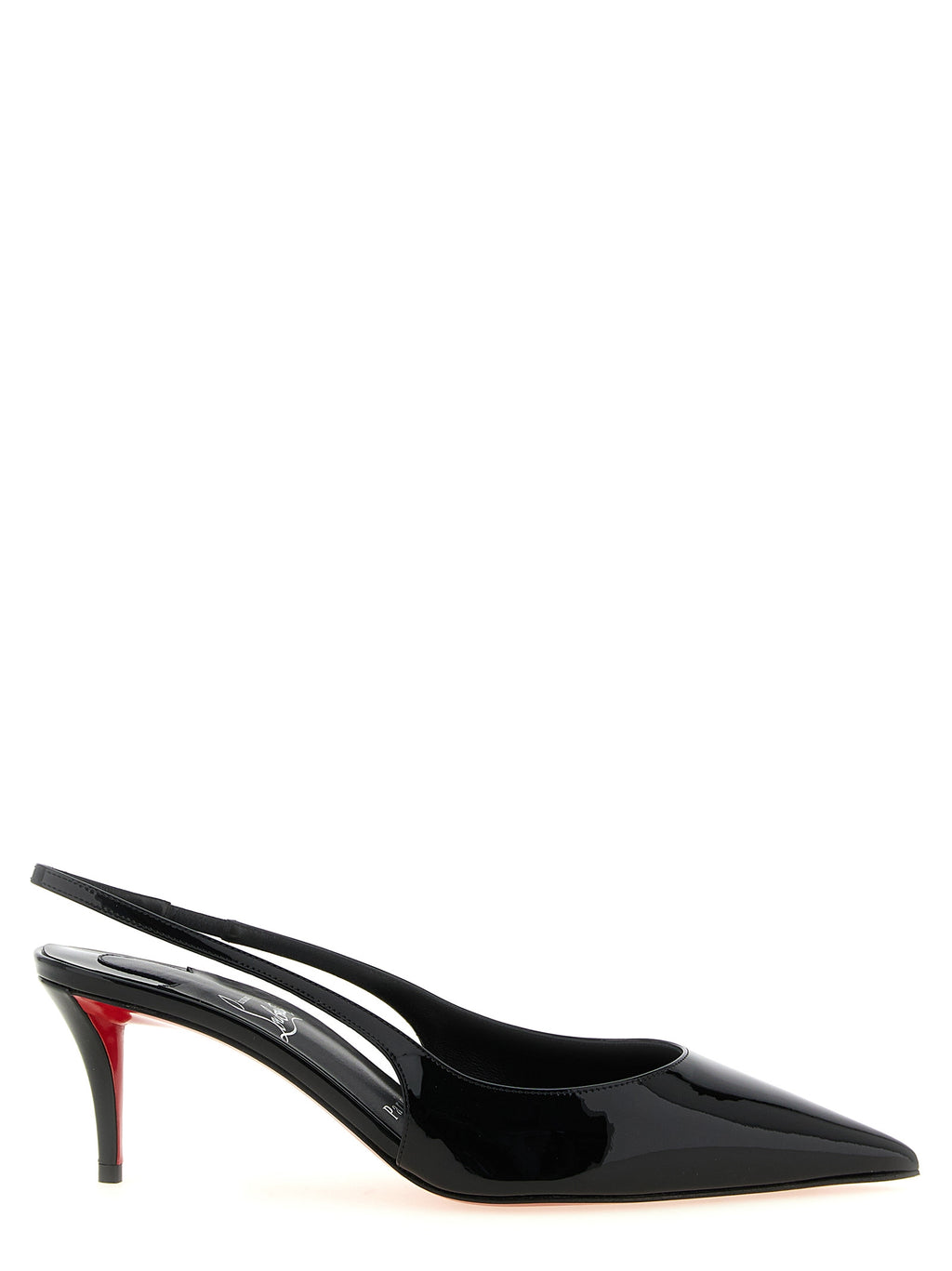 Christian Louboutin Schwarze Pumps aus Kalbsleder mit mittlerem Absatz