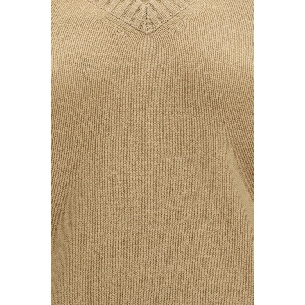 Allude beigefarbener Kaschmirpullover