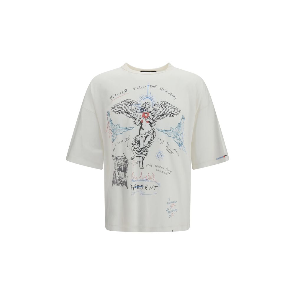 Beige Baumwoll-T-Shirt repräsentieren
