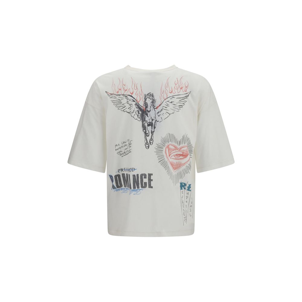 Beige Baumwoll-T-Shirt repräsentieren