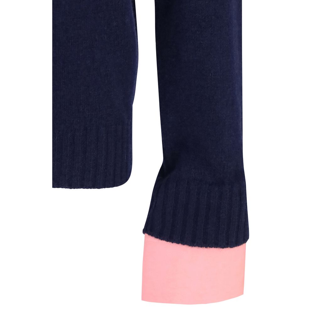 Prada Sweatshirt aus blauer Wolle mit Arie-Muster