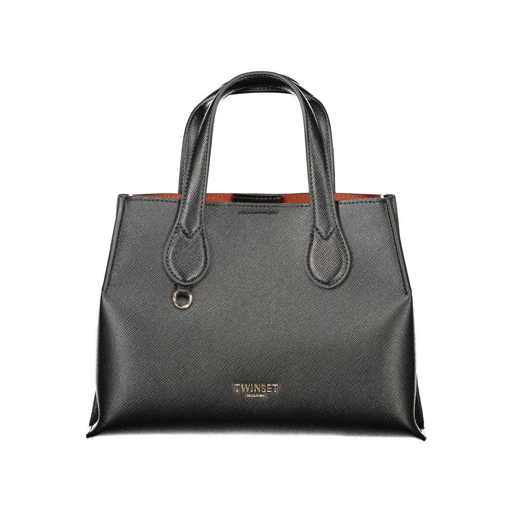 Twinset Schwarze Damenhandtasche aus Polyurethan