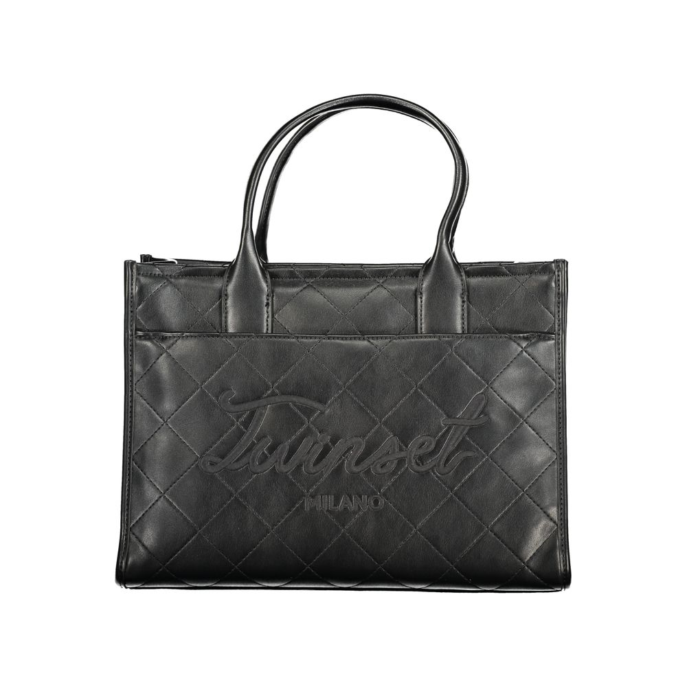 Twinset Schwarze Handtasche aus Polyethylen