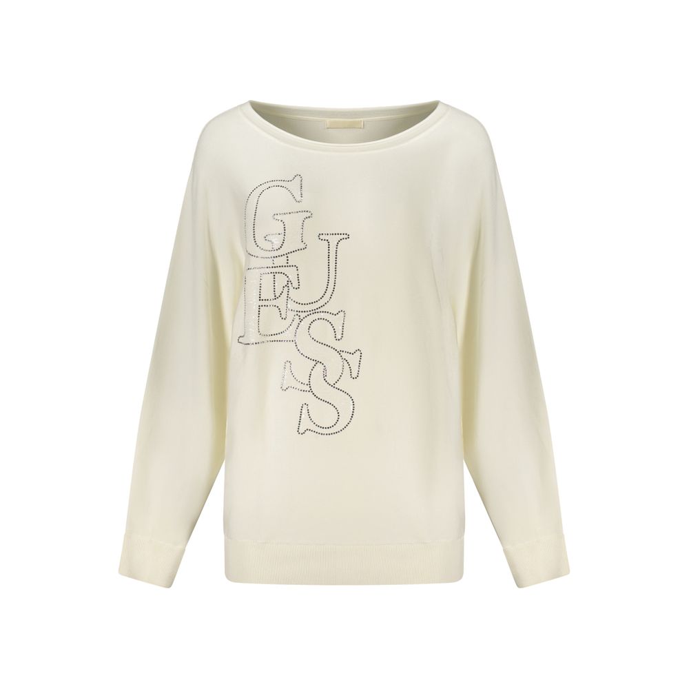 Guess Jeans Weißes Viskose-Sweatshirt