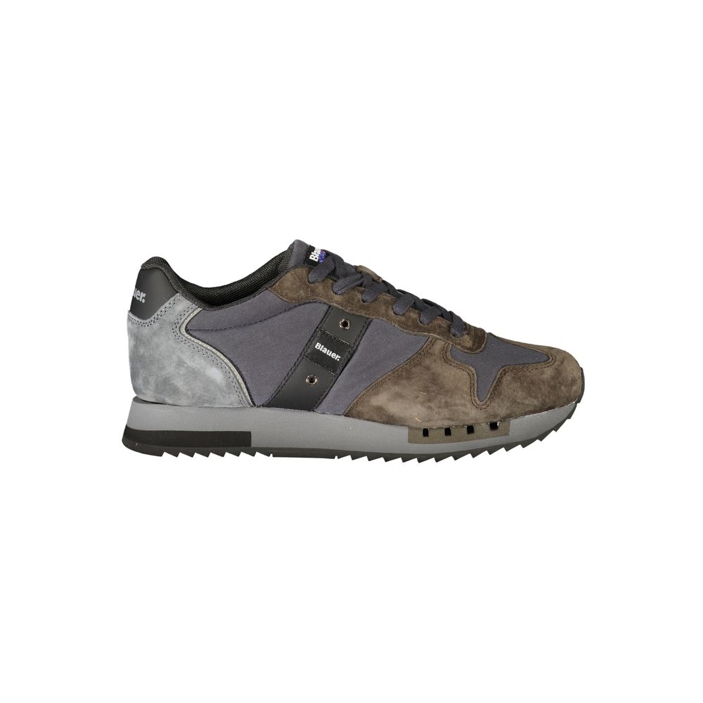 Blauer Gray Polyurethan Herren-Sneaker