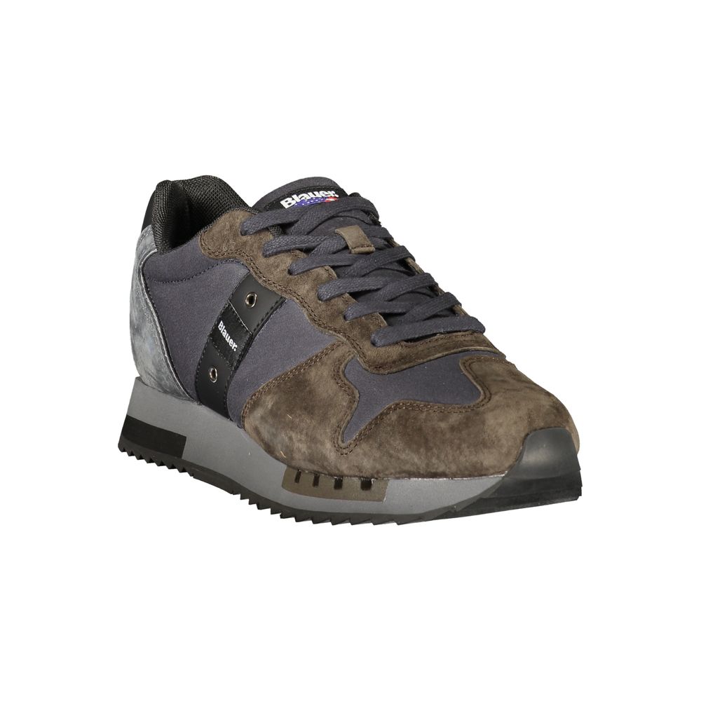 Blauer Gray Polyurethan Herren-Sneaker